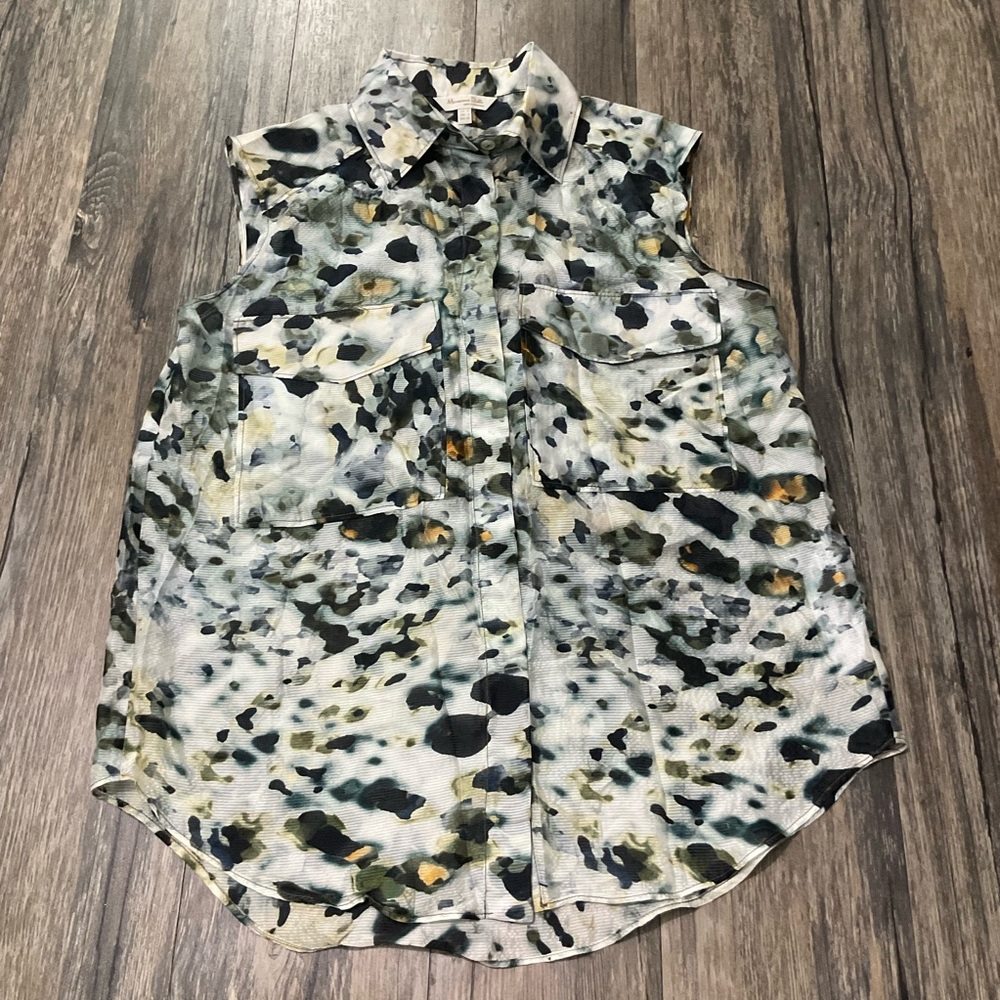 Massimo Dutti Silk Sleeveless Blouse Womens Sz 2